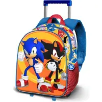KARACTERMANIA Sonic 3d Shadow 34x26x13 Cm 11.50l Wheeled Backpack Multicolore Enfants