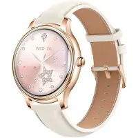 COLMI Leather L28 Strap Smartwatch Doré