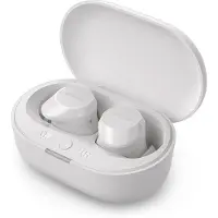 24hShop Écouteurs intra-auriculaires Bluetooth sans fil True Wireless, blancs