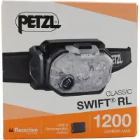 Petzl SWIFT RL Classic, E095BD00 lampe frontale, noir, 1200 lumens