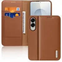 DUX Samsung Galaxy S25 Edge Cover with Wallet - Brown (Samsung Galaxy S25 Edge), Coque pour téléphone portable, Marron
