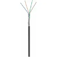 Usorteret CAT6 Outdoor câble réseau, S/FTP, AWG 23/1 (rigide), 305 mètres, noir, CCA (DC-OUT-SFTP6CCA-305S)