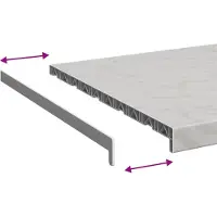 vidaXL Appui de fenêtre aspect marbre 140 x 50 x 4,5 cm PVC