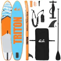 vidaXL Planche de paddle gonflable TRITON, 305 x 76 x 15 cm, bleue