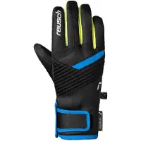 Reusch Gants de sport 'Dan' bleu / jaune / noir / blanc