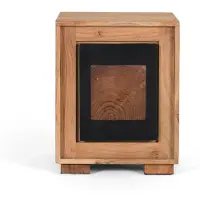 GINER Y COLOMER Table de chevet en bois de manguier (51 cm x 40 cm x 40 cm)