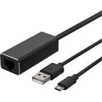 Deltaco Adaptateur Ethernet pour ChromeCast, USB, RJ45, noir
