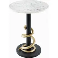 Invicta Table d'appoint 50 cm en marbre doré, design moderne pour le salon - ACHETER MAINTENANT