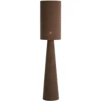 Light & Living Lampe de pied Micky Ø 38cm - bouclé - brun