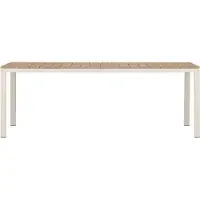 Furnlux Classic FURNLUX Table de salle à manger d'extérieur Etna Marron et Beige 90cm / Couleur principale : Marron / Dimensions : 90 x 210 x 74 cm