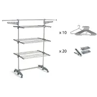 Kitchen Move Séchoir à linge 25m 3 niveaux + accessoires - - BAT-TR-22S - extra