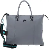 Gabs Cuir sac à épaule G3 Plus TG Bull Black Shoulder Bag Rugiada bleu gris