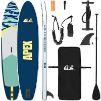vidaXL Planche de stand up paddle gonflable APEX 366 x 81 x 15 cm Bleu