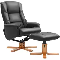 HOMCOM Fauteuil relax avec repose-pieds, fauteuil de télévision avec fonction d'inclinaison et fonction de balancement