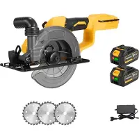 OEM Scie circulaire, moteur sans balais, vitesse de 7200 tr/min, lot de 2 batteries