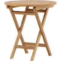 Furnlux Classic FURNLUX Table à manger Kenia Teak 70cm / Couleur principale : brun / Dimensions : 70 x 70 x 75 cm