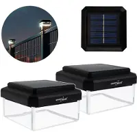 Greenblue 2 lampes solaires à LED pour poteaux 100 x 100 mm, cache en forme d'enveloppe, 3200 K, GB128 WW