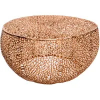 Invicta riess-ambiente Table basse au design filigrane ABSTRACT LEAF 80 cm cuivre Table d'appoint Table
