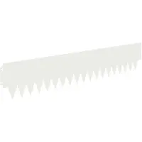 vidaXL Bordure de jardin, 30 pièces, 103 x 20 cm, acier, blanc