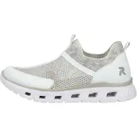Rieker Chaussures pour femmes, chaussures basses, mocassins, couleur blanche, style décontracté