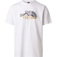 The North Face T-Shirt 'Mountain Line' beige / bleu foncé / gris / blanc