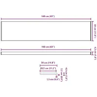vidaXL Appui de fenêtre blanc 160 x 30 x 4,5 cm PVC