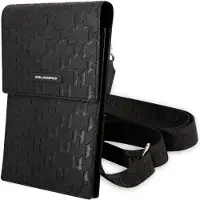 Karl Lagerfeld Saffiano Monogram Wallet Phone Bag Noir