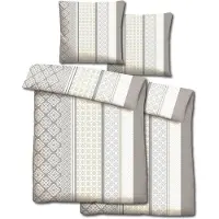 Sleezzze Lot de deux parures de lit CloudComfort Basic en microfibre, beige, 155 x 220 + 80 x 80 cm