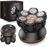 MAXGROOM Rasoir électrique JK-1688 pour la tête et la barbe, noir