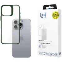 3MK SatinArmor+ Étui iPhone 16 Pro Max 6.9" zielony/green grade militaire (Apple iPhone 16 Pro Max), Coque pour téléphone portable, Vert, Transparent