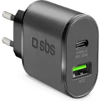 SBS Chargeur mural 25W Chargeur 1xUSB-C PD 25W, 1xUSB-A 18W
