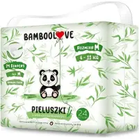 Bamboolove Bamboolove, couches jetables en fibres de bambou, taille M, 6-11 kg, 24 pièces