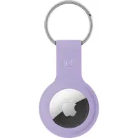 Crong Apple porte-clés étui en silicone avec porte-clés AirTag (violet)