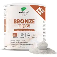 Nutrisslim Bronze Pro - Poudre au Cuivre, Bêta-carotène, Collagène, Vitamine C & Biotine - Cuivre pour une pigmentation normale de la peau - 125 g