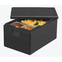 Papstar 82840 Boîte de conservation des aliments Rectangulaire Boîte (e), Boîte de conservation, Noir