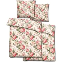 Sleezzze Lot de deux parures de lit en microfibre CloudComfort Basic Camelie 135 x 200 + 80 x 80 cm