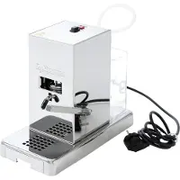 La Piccola , machine à expresso pour dosettes ESE, finition « Lucidatura » en acier inoxydable poli miroir