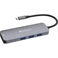 Verbatim Adaptateur Hub Usb-C - 2Xhdmi/ 3Xusb-A/Sd/Microsd/Usb-C Aluminiowy/Aluminum 32151