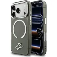 Karl Lagerfeld Etui IML KL Script Logo MagSafe do iPhone 17 Pro Max czarny (Apple iPhone 17 Pro Max), Coque pour téléphone portable, Noir