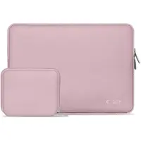 Tech-Protect Neoslim Laptop Sleeve 15-16" with accessory pouch - Pink (16"), Sac pour notebook, Rose, Pink