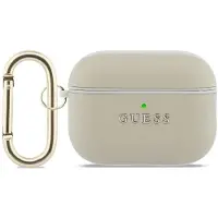 GUESS Housse de protection GrainedPolyuréthaneClassic Logo Case pour AirPods Pro 3, Golden