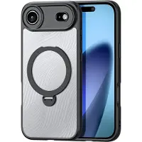 DUX Aimo Mag Case mit Magnetring und Ständer für iPhone 17 Air – Schwarz (Apple iPhone 17), Coque pour téléphone portable, Noir