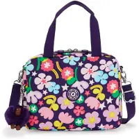 Kipling Sac 'Miyo' vert / violet foncé / rose clair / blanc
