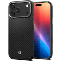 Spigen Enzo Aramid "T" (Apple iPhone 17 Pro), Coque pour téléphone portable, Noir