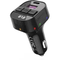 XO Transmetteur FM Bluetooth MP3 Chargeur voiture 30W