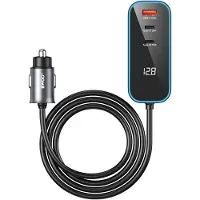 BWOO CC107 PD car charger 1x USB-C - USB-A port 30W black, Adaptateur pour véhicule, Noir