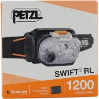 Petzl - Lampe frontale d'alpinisme et de ski de randonnée - Swift RL Black/Orange