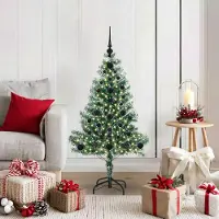 vidaXL Design Sapin de Noël artificiel enneigé avec lumière LED 120 cm - Sapins de Noël artificiels 2025 Nouveau5526257 2parcel