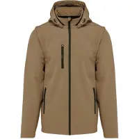 Kariban Veste softshell unie 3 couches avec capuche et manches amovibles