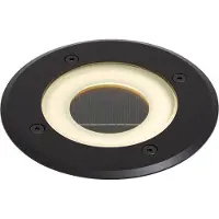 QAZQA Spot de sol moderne noir avec LED rechargeable solaire IP65 - Solyx